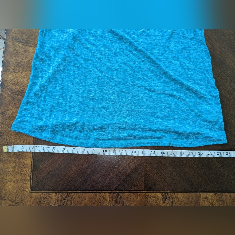 Old Navy Active Womens Teal Burnout Heather Racerback Workout Tank Top Size‎ L - Picture 3 of 4